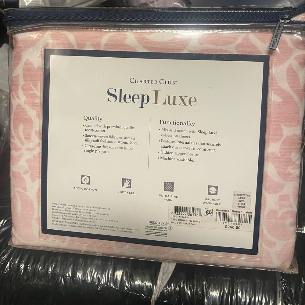 Duvet Cover Set Color Blush 800 Thread Count